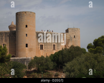 Eine mächtige Castell de Bellver in Palma de Mallorca Stockfoto