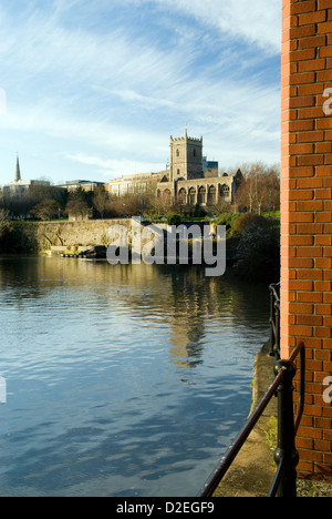 Ruinen der St. Peters Kirche, Castle Park, Bristol. Stockfoto