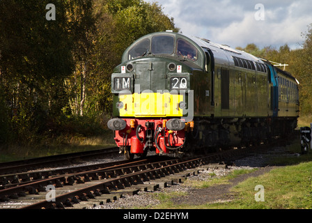 English Electric Typ 4, Class 40 Lokomotiven bei Ramsbottom, East Lancashire Eisenbahnen, UK Stockfoto