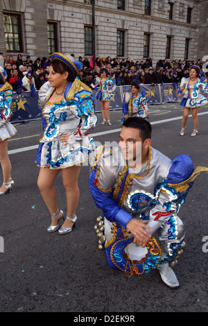 Magische Bolivien am 2013 New Years Day Parade in London. Stockfoto