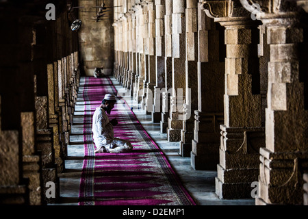 Jama Masjid oder Freitagsmoschee, Ahmedabad, Gujarat, Indien Stockfoto