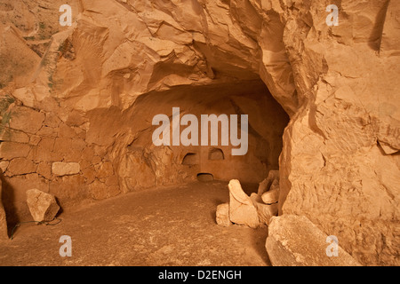 Israel, Beit Shearim, Innere einer Katakombe. Stockfoto