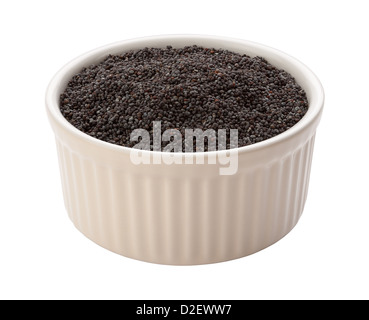 Mohn, isoliert auf weiss. Stockfoto