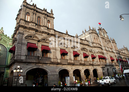 Palacio de Gobierno Gebäude, Rathaus auf dem Zocalo in Puebla - Mexiko Stockfoto