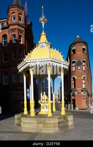 Jaffe-Brunnen mit gebisslose Bar, Victoria Street, Belfast, Nordirland Stockfoto