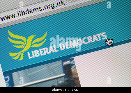 Liberal Democrats Logo und Website hautnah Stockfoto