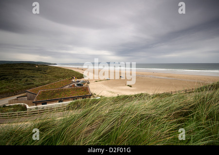 Grüne Besuchereinrichtungen in Nordirland Portstewart Strand Stockfoto