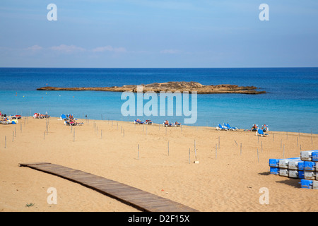 Fig Tree Bay Beach, Protaras, Zypern. Stockfoto