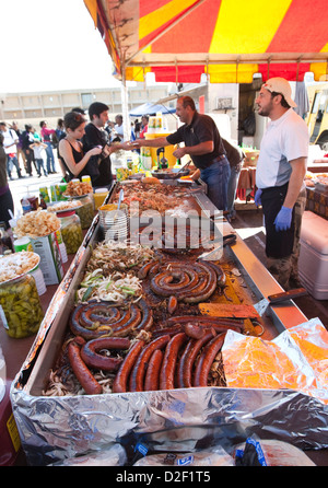 Outdoor-MLK-Festival in Texas beinhaltet Essen, Tanz und Information Stände Stockfoto