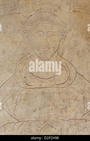 Collège des Bernardins in Paris. Deutsche Mönch Grab Paris. Frankreich. Stockfoto