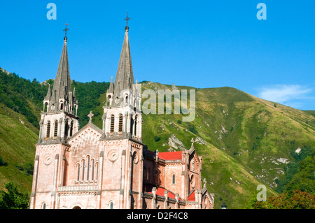 Basilika. Covadonga, Asturien, Spanien. Stockfoto