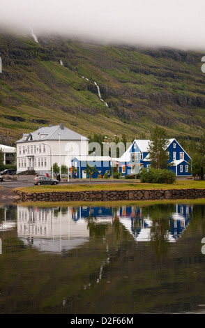 Holz Handwerk zu Hause in Seydisfjordur, Island Stockfoto