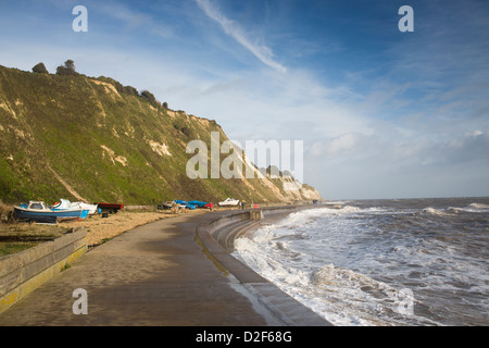 Blick auf den Küstenpfad, der von Ventnor zu präraffaelitischen auf der Südseite der Isle Of Wight, England, UK läuft. Stockfoto