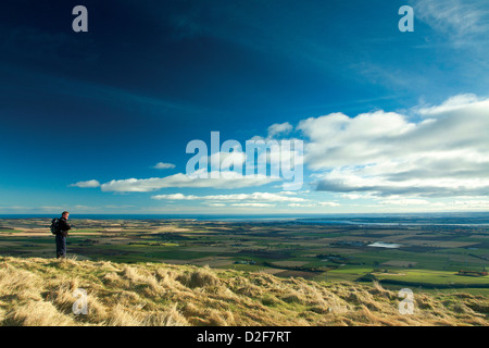 Die Tay-Mündung von Craigowl, die Sidlaws in der Nähe von Dundee, Tayside Stockfoto