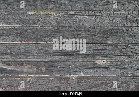 verkohltes Holz Hintergrund Stockfoto