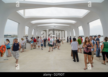 USS Arizona Memorial, Pearl Harbor, Oahu, Hawaii, USA Stockfoto