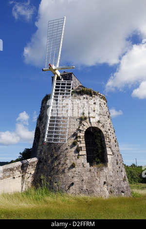 Zuckerrohr Windmühle, Lust und Laune Plantation Museum, St. Croix, U.S. Virgin Islands, Karibik Stockfoto