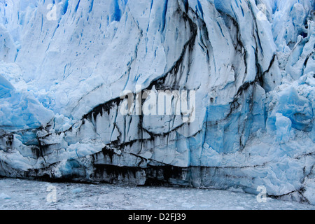 Gletschereis am Fuß der Perito Moreno Gletscher, Nationalpark Los Glaciares, Patagonien, Argentinien Stockfoto