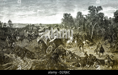 Schlacht von Wörth oder Bataille de Froeschwiller-Woerth, Bataille de Reichshoffen, 6. August 1870, Deutsch-Französischen Krieg 1870 / 71 Stockfoto