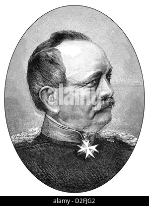 Eduard Friedrich Karl von Fransecky oder Franscky, 1807-1890, preußischer General der Infanterie, Franco-Preussischer Krieg 1870-1871 Stockfoto