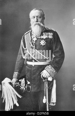 Historische Fotografie, Porträt von Friedrich I., 1826 - 1907, den souveränen Großherzog von Baden Stockfoto