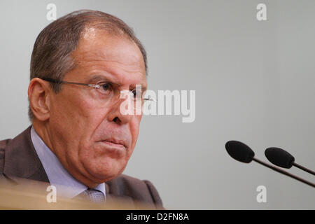 16. Juli 2012 - Moskau, Russland - Moskau, Russland. Im Bild: Russland Außenpolitik Außenminister Sergej Lawrow. (Kredit-Bild: © PhotoXpress/ZUMAPRESS.com) Stockfoto