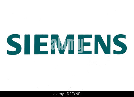 Logo der deutschen Elektronik Riese Siemens mit in Berlin und München Hauptsitz. Stockfoto