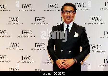 Genf, Schweiz. 22. Januar 2013. Japanischer Schauspieler Kiichi Nakai besucht bei IWC Race Night Dinner in Geneva.The Swiss watch Manufactur feierte seine neue Ingenieur-Kollektion sowie die Partnershipwith der Mercedes AMG Petronas Formula One Team. Foto: Frank Mai / picture Alliance / Alamy Live News Stockfoto