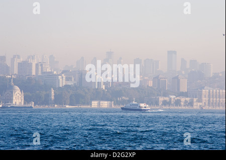 Türkei, ISTANBUL: Wolkenkratzer in Sisli, moderne Bank-Bereich. Stockfoto