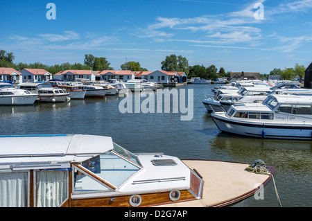 Broads Haven Werft mit Boote mieten und Urlaub auf dem Land bei Potter Heigham Norfolk Broads UK Stockfoto