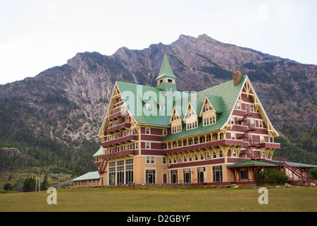 Außenseite des Prince Of Wales Hotel in Waterton Lakes National Park in Alberta, Kanada Stockfoto