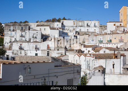 Altes Dorf von Monte Sant ' Angelo, Foggia, Apulien, Puglia, Gargano, Italien, Stockfoto