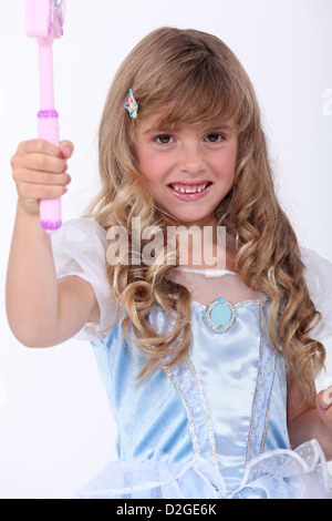 Mädchen als Prinzessin verkleidet Stockfoto