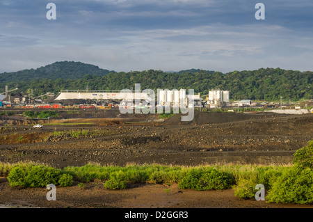 Panama Panama-Kanalbau der neuen erweiterten Schleusen auf dem Kanal Stockfoto