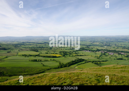 Ackerland von Hügel, Pennines, Dufton, in der Nähe von Appleby in Westmorland, Cumbria, England, Großbritannien Stockfoto