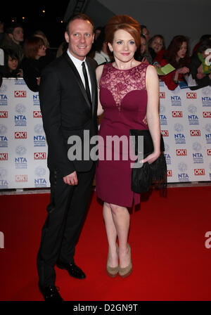 ANTONY Baumwolle & JENNIE MCALPINE NATIONAL Television AWARDS RED CARPET Ankünfte LONDON ENGLAND UK 23. Januar 2013 Stockfoto