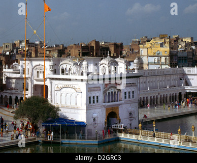 Amritsar Indien Piri & Miri maßstabsgerechte Akal Takht Golden Tempel Stockfoto