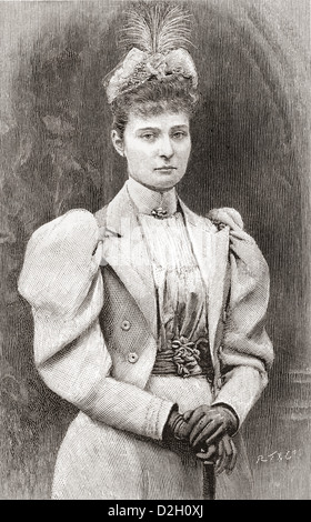 Alix von Hessen und Rhein später Alexandra Feodorovna, 1872-1918. Kaiserin-Gemahl von Russland als Ehepartner von Nicholas II. Stockfoto
