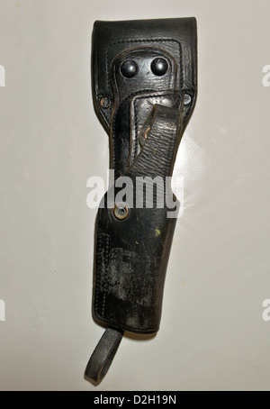 Original SAS verwendet Browning 9mm hohe Betriebskraft Pistole Holste. Made by Len Dixon circa 1980 Stockfoto