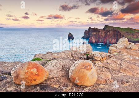 Ponta de Sao Lourenco Sonnenuntergang am östlichsten Zipfel der Insel Madeira, Ponta de Sao Lourenco, Madeira, Portugal, EU, Europa Stockfoto