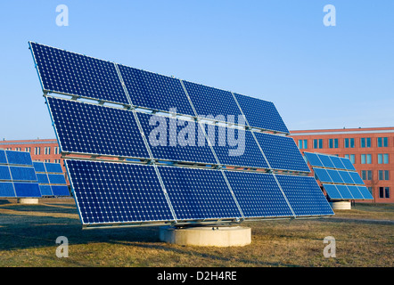 Berlin, Deutschland, Solarzellen im Wissenschaftspark Adlershof Stockfoto