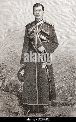 Nikolaus II., 1868 – 1918. Mit 18 Jahren hier zu sehen. Letzter Kaiser von Russland, Großfürst von Finnland und titular König von Polen. Stockfoto