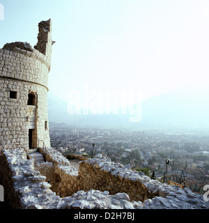 Riva del Garda, Italien, die Bastion, eine Burgruine oberhalb Riva Stockfoto