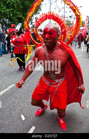 Ein Performer bei Notting Hill Carnival 2011 Stockfoto