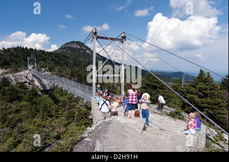 Mile High Bridge, Grandfather Mountain Linville, North Carolina, USA Stockfoto