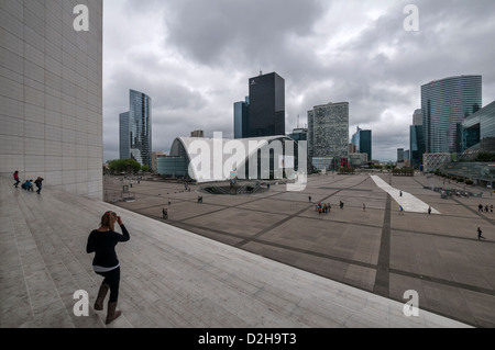La Defense ist ein großen Geschäftsviertel von Paris Aire Urbaine in Frankreich Stockfoto