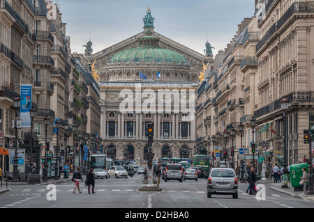 Nationaloper von l'Avenue de l ' Opera, Paris, Ile de France, Frankreich, Europa Stockfoto
