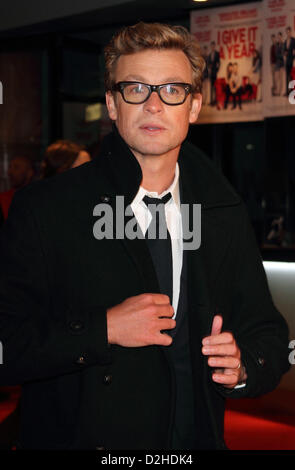 Simon Baker bei der Europäischen Premiere von "Ich gebe es ein Jahr" bei Vue West End, Leicester Square, London - 24. Januar 2013 Foto von Keith Mayhew/Alamy live-Nachrichten. Stockfoto