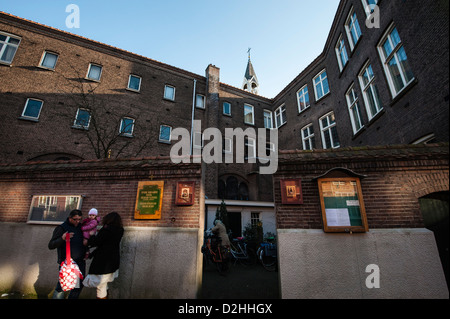 Das Jordaan-Viertel in Amsterdam ist sehr trendy und künstlerischen Bereich geworden, wo auch viele Expats leben wählen Stockfoto