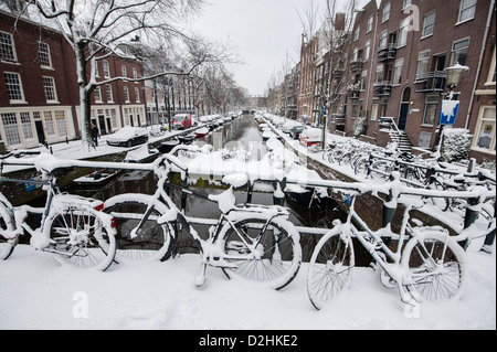 Das Jordaan-Viertel in Amsterdam ist sehr trendy und künstlerischen Bereich geworden, wo auch viele Expats leben wählen Stockfoto